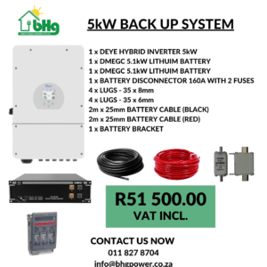 DEYE HYBRID INVERTER 5kW BACKUP SYSTEM